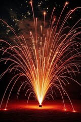a close up of a flask with a red circle in the background
