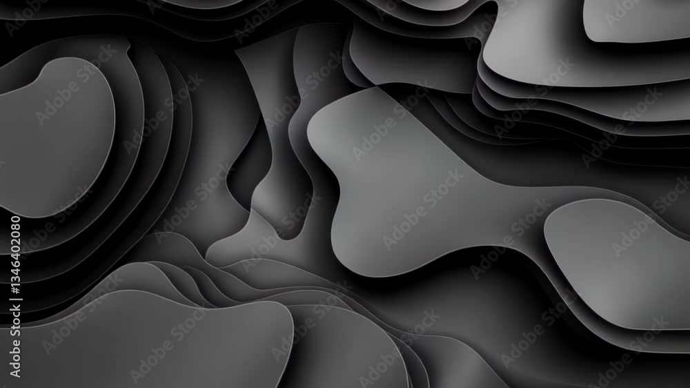 Poster delicate patterns created by layered textures in shades of black and gray