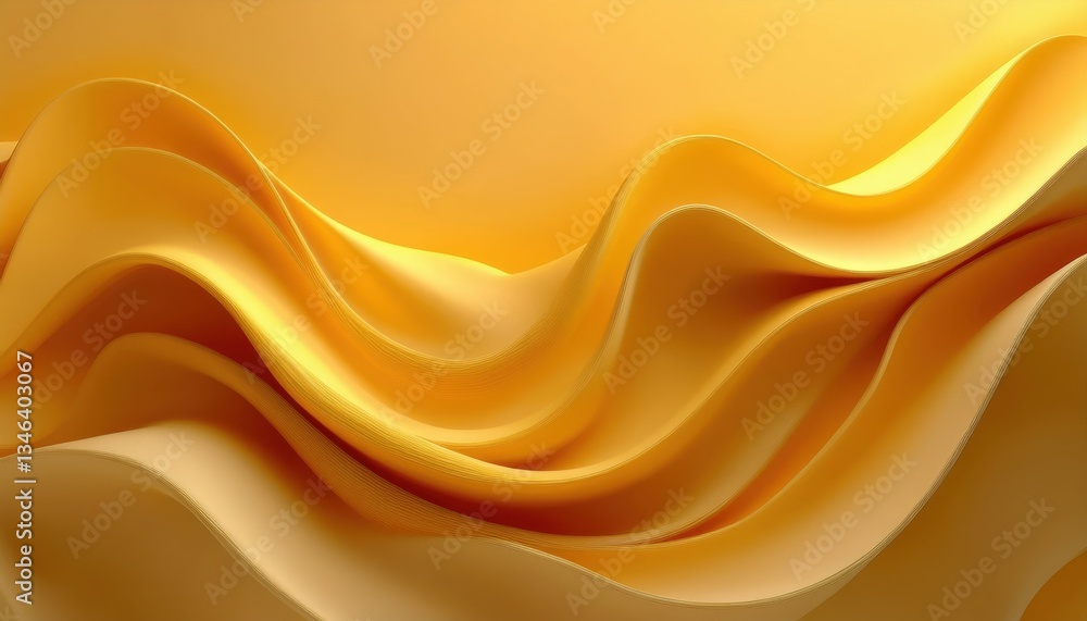 Aufkleber flowing golden abstract waves with soft curves and smooth texture, perfect for luxury background branding, and design projects

