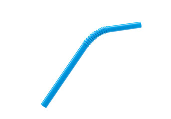 Blue flexible plastic drinking straw png, bendy straw, isolated on transparent background