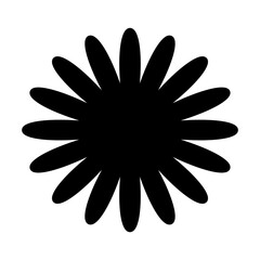 Black color flower icon, hand drawn flower icon for black background as flowers. Flower as black background for kids coloring book, page, kids game, app, flower-8-.ai