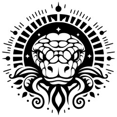 Aesthetic silhouette of a snake