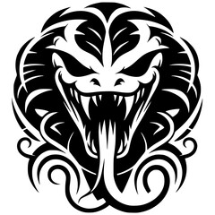 Silhouette illustration of a venomous snake