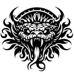 Silhouette illustration of a venomous snake