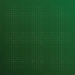 Neon green digital blueprint background with a bright grid. Vector illustration of a futuristic technology interface or sci-fi HUD concept.

