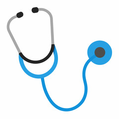 Stethoscope Heart Illustration. A clip art illustration of a stethoscope vector on a white background.