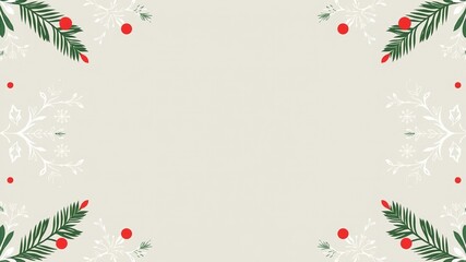 Christmas Ornament Pattern Background with Blank Space