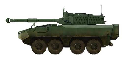Piranha IIIC-105mm (wheeled tank concept, based on the Piranha IIIC APC, with a 105mm gun)