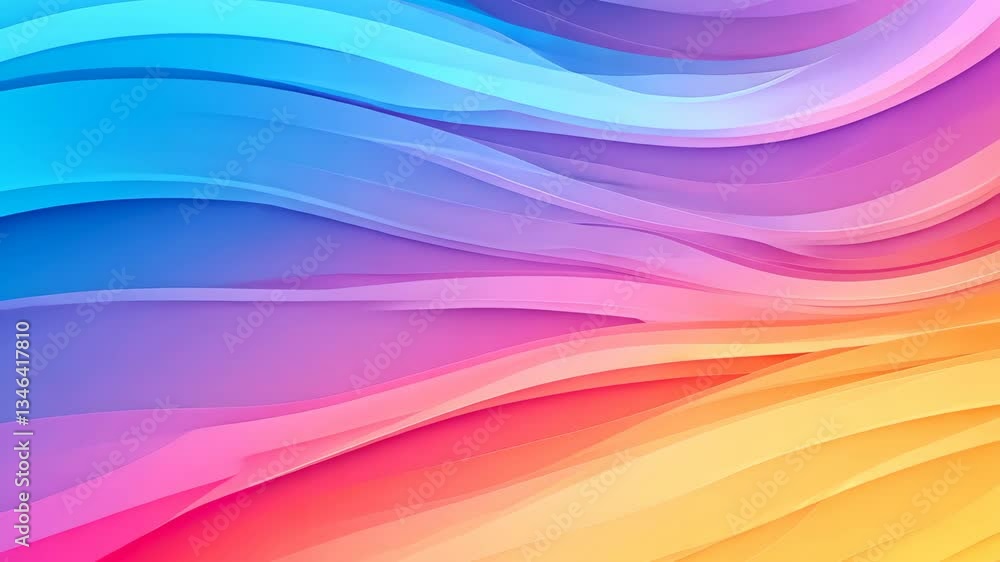 Poster colorful abstract waves with gradients and smooth transitions.