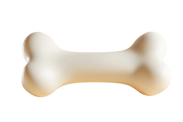 Minimalist dog bone chew toy with smooth texture and symmetrical design in a clean studio setting