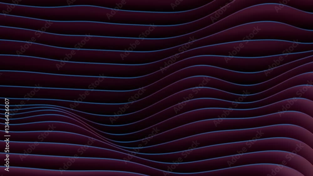 Poster flowing layered lines in purple and teal create a smooth, modern wave design with fluid curves and g