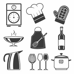 kitchen icons set