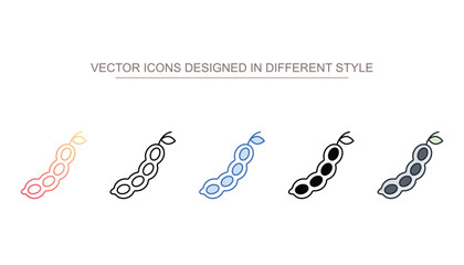 Tamarind icon design with white background stock illustration