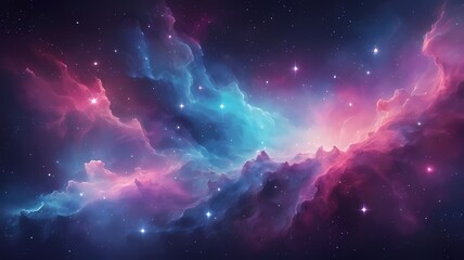 Obraz premium A space nebula gradient with galactic pinks, blues, and purples