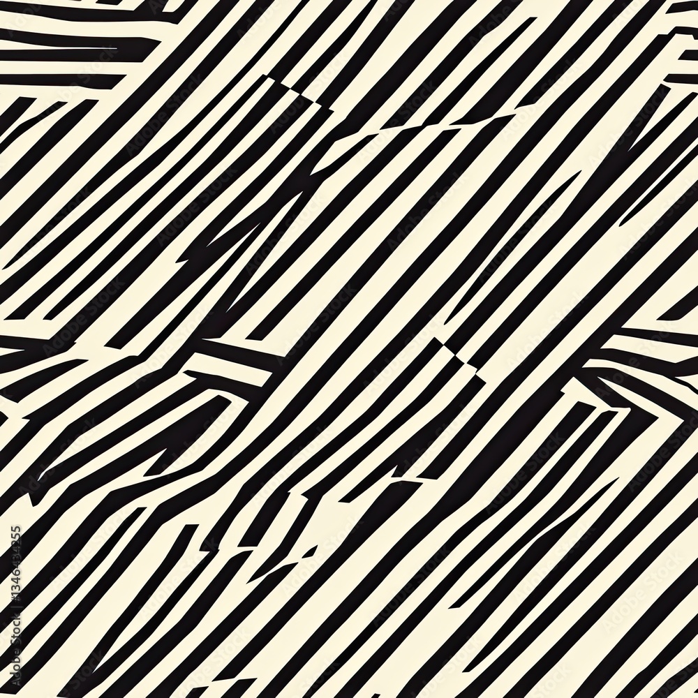 Poster dynamic woodcut diagonal lines seamless pattern high contrast design