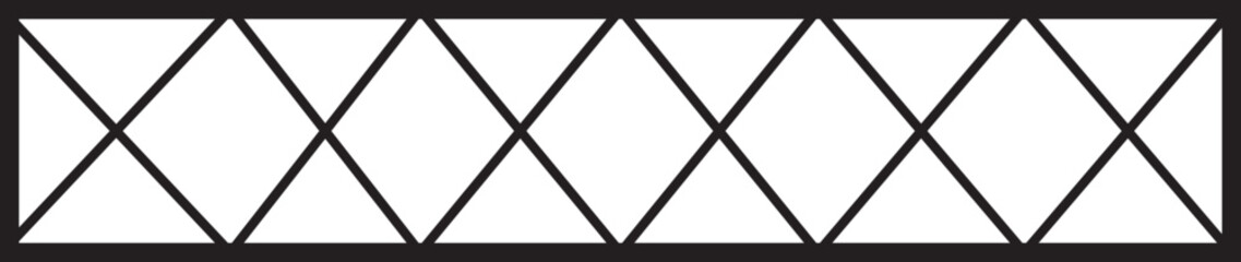 Roof metal truss construction icon in outline style. Roofing steel frame. Vector architectural blueprint. Element for rafter. Illustration for engineering sign isolated on transparent background.