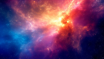 colorful starry orion nebula space background Outer Space. Galaxy and Nebula. Abstract space background. Endless universe with stars and galaxies in outer space. Cosmos art. Generative Ai