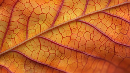 Obraz premium Generic Colorful Autumn Scene Orange Lively Detail