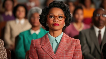 A crowd of people eagerly entering a theater auditorium their faces filled with excitement and anticipation for the upcoming performance or event they are about to witness