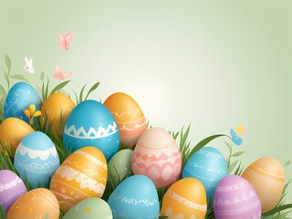 Naklejka premium easter greeting card background