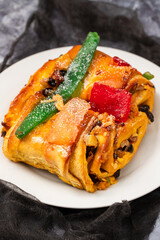 traditional portuguese Chrismas cake Bolo rei