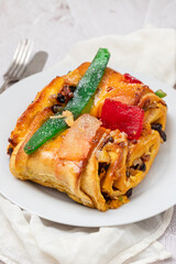 traditional portuguese Chrismas cake Bolo rei