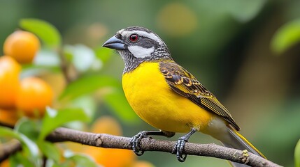 Yellow-shouldered Grosbeak --ar 16:9 --stylize 500 --v 6.1 Job ID: ce6979c3-7429-421d-a915-2991df3cbdb8