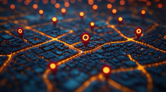 Targeted marketing based on GPS location services. Concept Geofencing, Targeted Marketing, GPS Location Services, Location-based Advertising