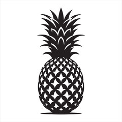 Obraz premium Pineapple vector silhouette illustration 