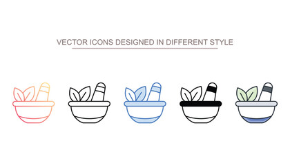 Herb And Spics icon design with white background stock illustration