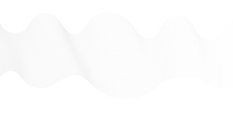 Dynamic minimal smoke sound line. Abstract glowing white slow speed stripe sound blend line smooth flow soundwave curve energy gradient vector futuristic digital outline line science design.	