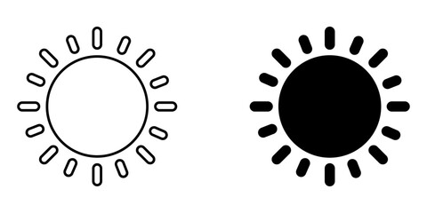 Sunrise Icon – Line and Solid Style