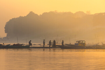 morning time view of Irrawaddy river, Nyaung-U, Myanmar