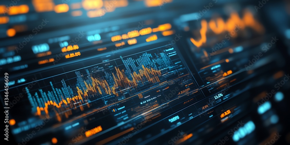 Poster dynamic data streams: a futuristic visualization of market trends