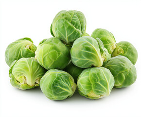 Fototapeta premium brussels sprouts on white background