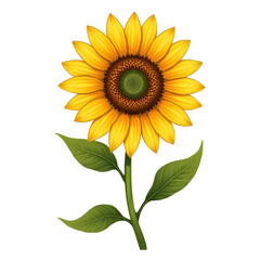 Obraz premium Realistic Sunflower PNG | High-Quality Transparent Background Digital Illustration