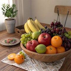 Close-up of ripe and fresh fruits 