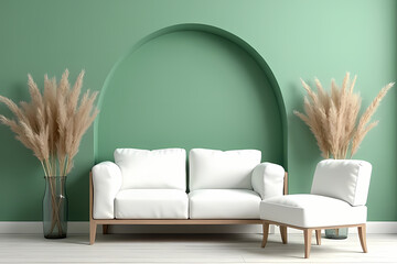 Interior  modern living room  minimalist decor in earthy tones create a warm and inviting living area cozy furniture