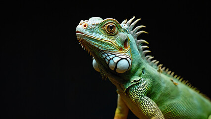 Obraz premium Green Iguana Shedding