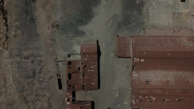 Humberstone Iquique ruins salitre Tarapaca ghost town drone north of chile