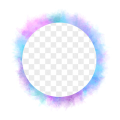 watercolor round frame elegant gradient