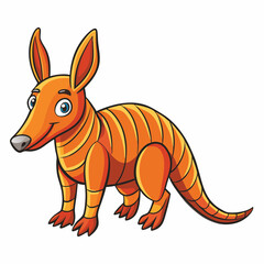vector illustration of cartoon aardvark