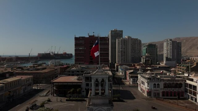 Iquique playa brava chile tarapaca cavancha day beach city plaza de armas chilean flag