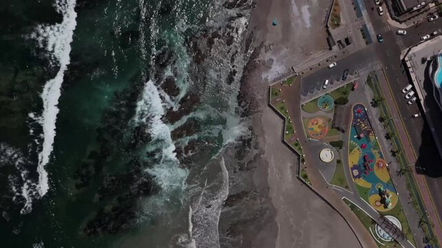 Iquique playa brava chile tarapaca cavancha day beach city seafom waves