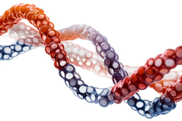 Colorful dna strands with transparent background and unique design