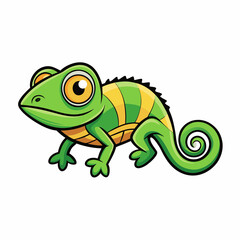 chameleon cartoon vector