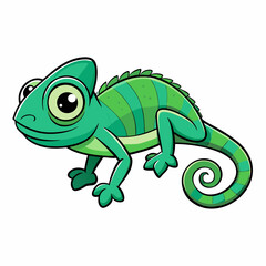 chameleon cartoon vector