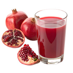 Pomegranate juice on transparent background-1