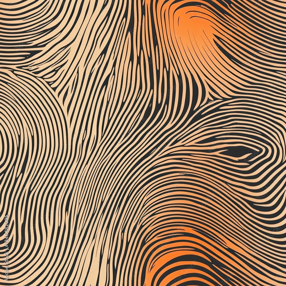 Poster seamless woodcut pattern minimalist gradient design for textile and web