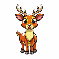 deer isolated on white